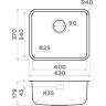 Мойка OMOIKIRI OMI 43-U/I ULTRA MINI-IN нержавеющая сталь/нержавеющая сталь 4997402