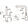 Смеситель OMOIKIRI HOTARU-GB латунь/графит 4994491